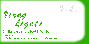 virag ligeti business card